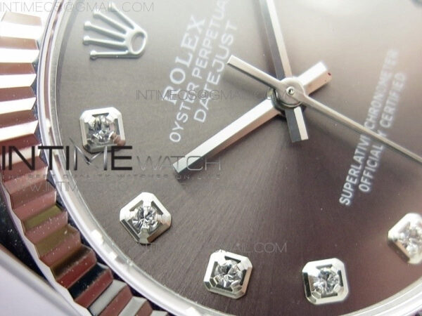 Datejust 31mm 278275 SS BP Best Edition Gray Crystals Markers Dial on SS President Bracelet - Image 7