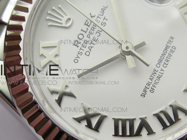 Datejust 31mm 278275 SS BP Best Edition White Roman Markers Dial on SS President Bracelet - Image 7
