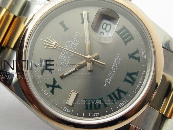 DateJust 36 SS/RG 126201 BP 1:1 Best Edition Gray Dial on Oyster Bracelet - Image 7
