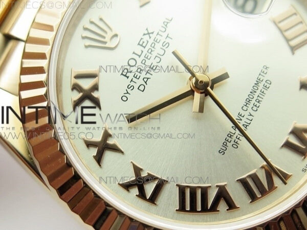 Datejust 31mm 278275 RG BP Best Edition Silver Roman Markers Dial on RG President Bracelet - Image 7