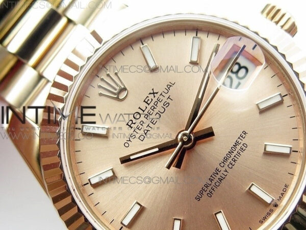 Datejust 31mm 278275 RG BP Best Edition RG Sticks Markers Dial on RG President Bracelet - Image 7