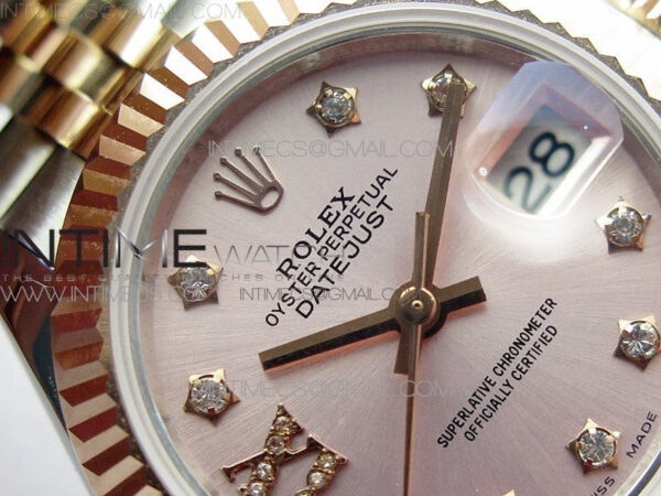 Datejust 28mm 279173 SS/RG BP Best Edition Silver Stars Crystal Markers Dial on SS/RG Jubilee Bracelet ETA2671 - Image 6