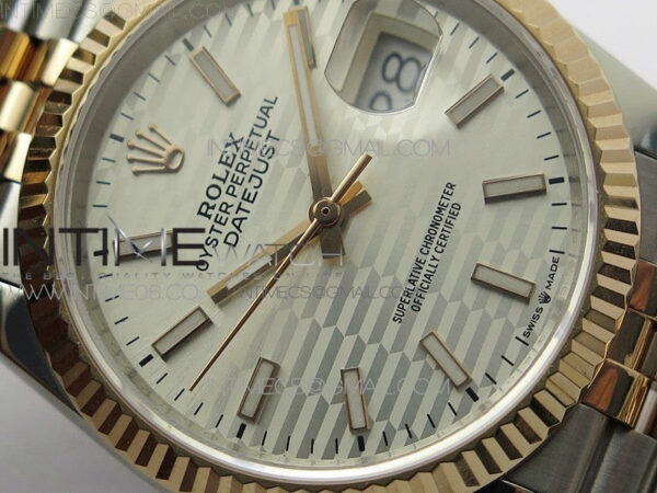 DateJust 36 SS/RG 126231 BP 1:1 Best Edition Silevr Dial on Oyster Bracelet - Image 7
