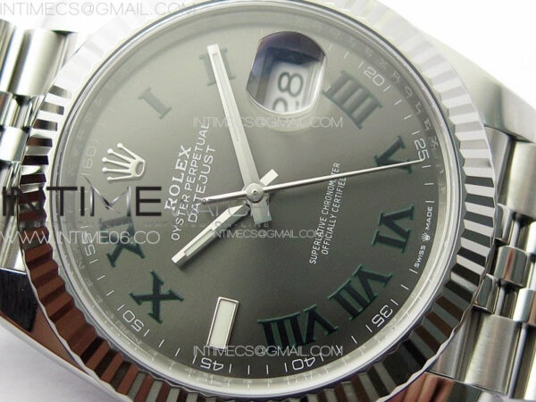 DateJust 41 126334 Clean 1:1 Best Edition 904L Steel Gray Roman Dial on Jubilee Bracelet VR3235 - Image 7