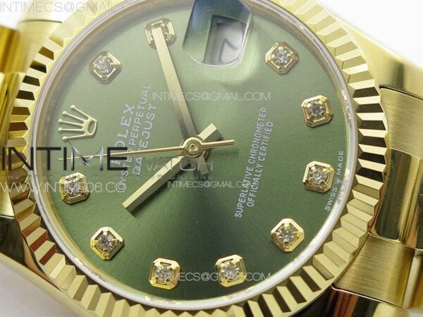 DateJust 31mm 178271 YG APSF Best Edition Gray Dial Crystal Markers on President Bracelet A2824 - Image 5