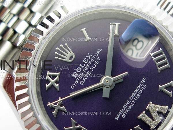 Datejust 28mm 279179 SS APSF Best Edition Blue Dial Roman Markers on SS Jubilee Bracelet NH05 - Image 7