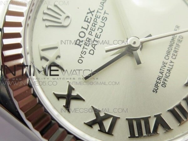 Datejust 31mm 278275 SS BP Best Edition Silver Roman Markers Dial(@6 Crystal Makrer) on SS President Bracelet - Image 7