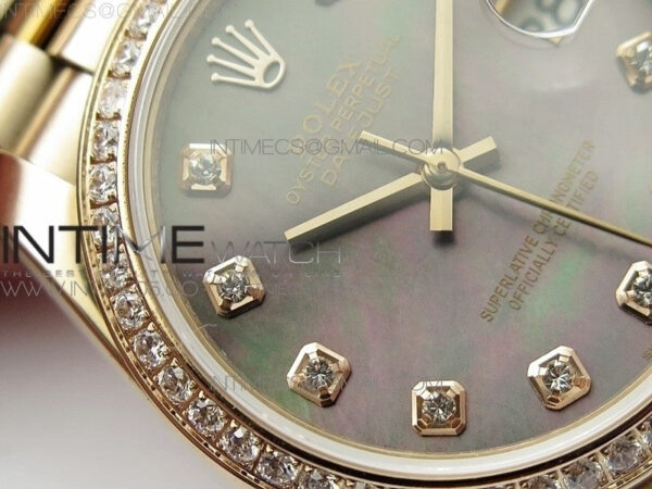 Datejust 31mm 278275 RG Dia Bezel BP Best Edition Gray MOP Crystal Markers Dial on RG President Bracelet - Image 7