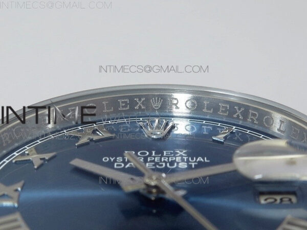 DateJust 36 SS 116234 ARF 1:1 Best Edition Blue dial Roman Markers on SS Jubilee Bracelet SA3135 - Image 7