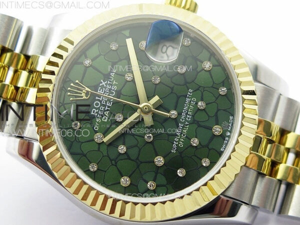 DateJust 31mm 72610 SS/YG APSF Best Edition Blue Flowers Crystals Dial on Jubilee Bracelet A2824 - Image 7