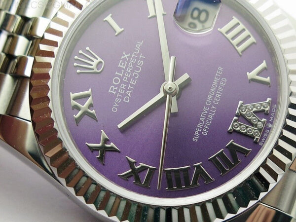 Datejust 31mm 278271 SS BP Best Edition Purple Roman Markers Dial on Jubilee Bracelet - Image 7