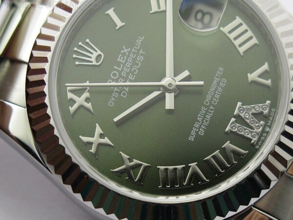 Datejust 31mm 278273 SS BP Best Edition Green Roman Markers Dial on Oyster Bracelet - Image 7