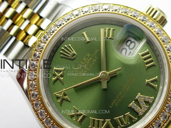 Datejust 28mm 279179 SS/YG APSF Best Edition Green Dial Roman Markers on SS/YG Jubilee Bracelet NH05 - Image 7