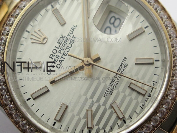 DateJust 36 SS/RG 126281 BP 1:1 Best Edition Silver Dial on Oyster Bracelet - Image 7