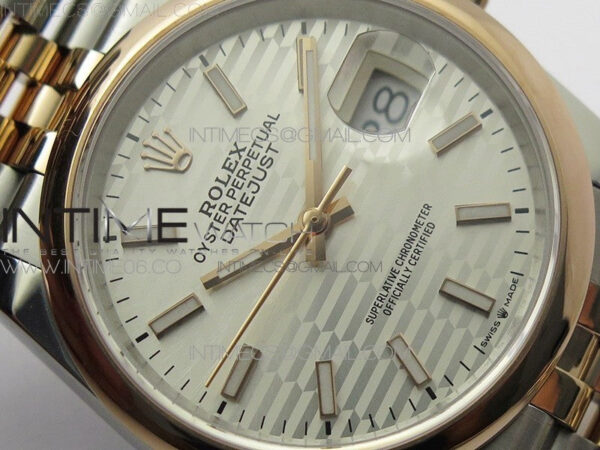 DateJust 36 SS/RG 126201 BP 1:1 Best Edition Silver Dial on Jubilee Bracelet - Image 7