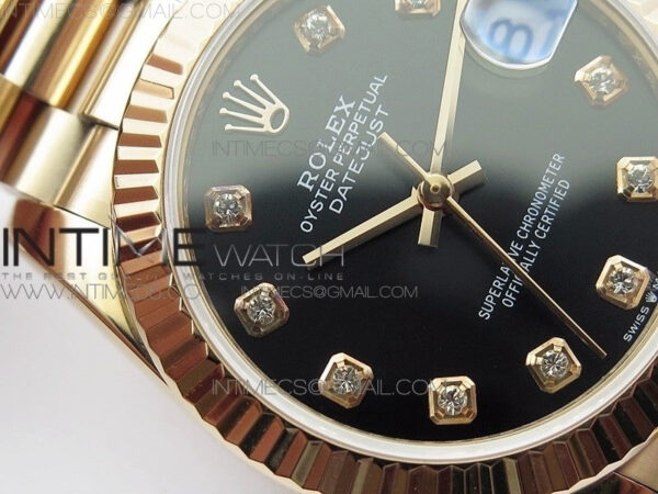 Datejust 31mm 278275 RG BP Best Edition Black Crystal Markers Dial on RG President Bracelet - Image 7