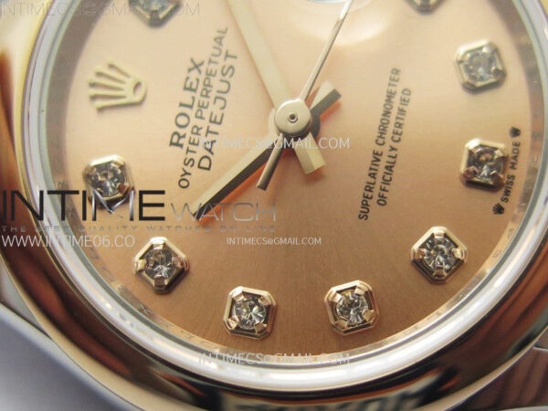 Datejust 28mm 279171 Smooth Bezel SS/RG APSF Best Edition RG Dial Crystals Markers on SS Jubilee Bracelet NH05 - Image 7