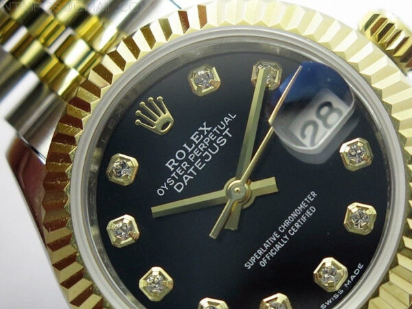 Datejust 28mm 279173 SS/YG BP Best Edition Black Crystals Markers Dial on SS/YG Jubilee Bracelet ETA2671 - Image 7