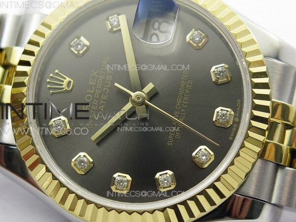 DateJust 31mm 178271 SS/YG APSF Best Edition Gray Dial Crystal Markers on Jubilee Bracelet A2824 - Image 7