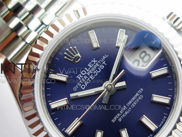 Datejust 28mm 279174 SS BP Best Edition Blue Sticks Markers Dial on SS Jubilee Bracelet ETA2671 - Image 8