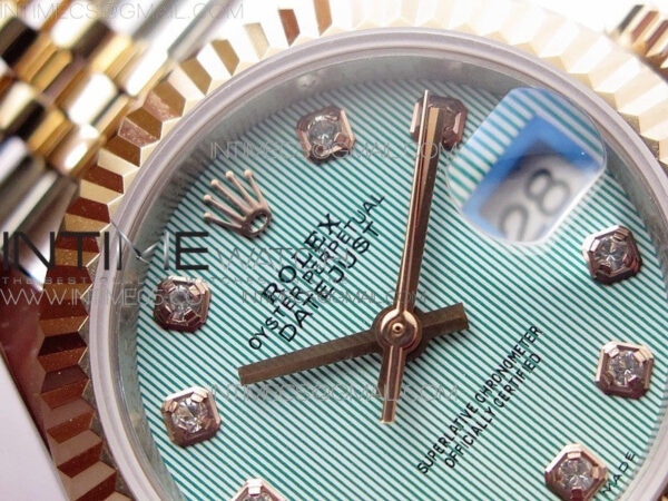 Datejust 28mm 279173 SS/RG BP Best Edition Blue Texture Dial on SS/RG Jubilee Bracelet ETA2671 - Image 7