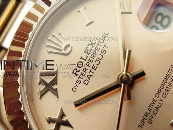 Datejust 31mm 278275 RG BP Best Edition RG Roman Markers Dial @6 Dia on RG President Bracelet - Image 9