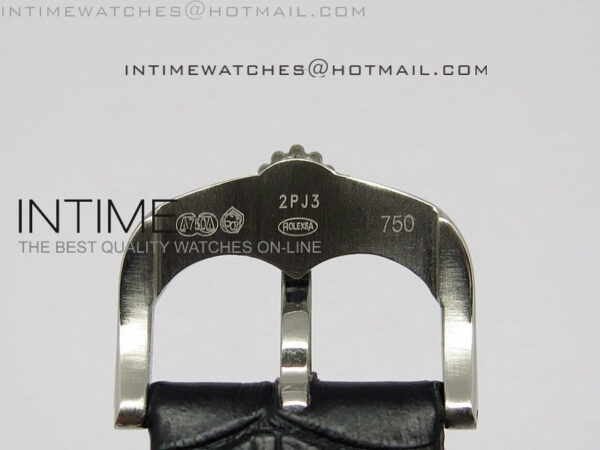 Cellini Date BP Maker SS Diam Bezel Black Dial on Black Leather Strap - Image 8