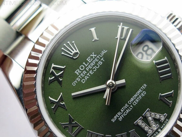 Datejust 31mm 278273 SS BP Best Edition Green Roman Markers Dial on Oyster Bracelet - Image 8