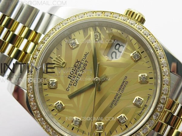 DateJust 36 SS/YG 126234 Diamonds Bezel JDF 1:1 Best Edition New YG Dial on Jubilee SS/YG Bracelet - Image 8