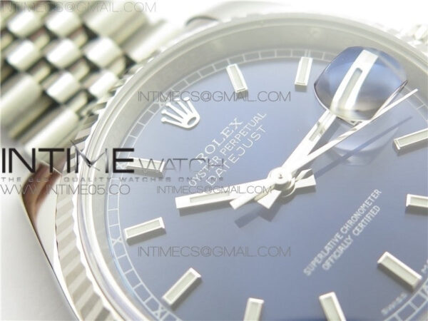 DateJust 36 SS 116234 ARF 1:1 Best Edition 904L Steel Blue Dial on Jubilee Bracelet SH3135 V3 - Image 8
