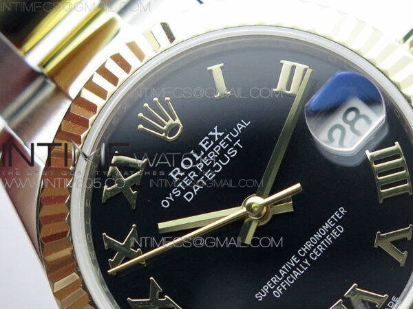 Datejust 31mm 278273 SS/YG BP Best Edition Black Roman Markers Dial on SS/YG Oyster Bracelet - Image 8