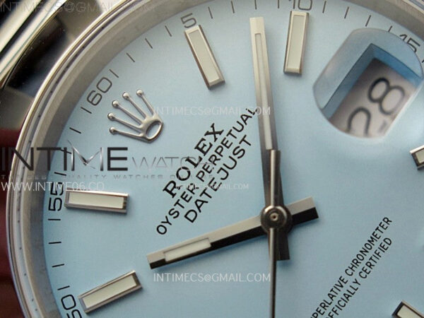 DateJust 41 126300 SS BP 1:1 Best Edition Ice Blue Dial on Oyster Bracelet - Image 8