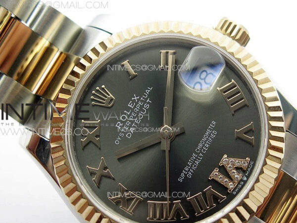 DateJust 31mm 178271 SS/RG APSF Best Edition Gray Dial Roman Markers on Oyster Bracelet A2824 - Image 8