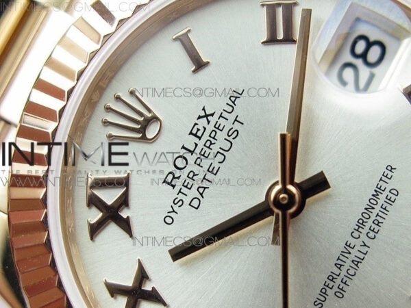 Datejust 31mm 278275 RG BP Best Edition Silver Roman Markers Dial on RG President Bracelet - Image 8