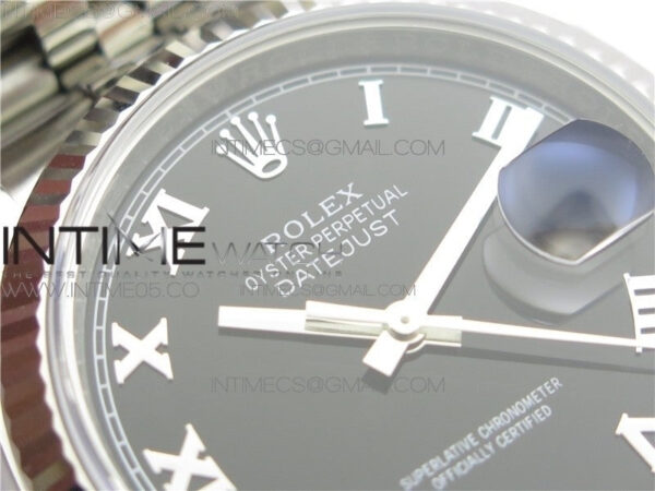 DateJust 36 SS 116234 ARF 1:1 Best Edition 904L Steel Black Dial Roman Markers on Jubilee Bracelet SH3135 V3 - Image 8