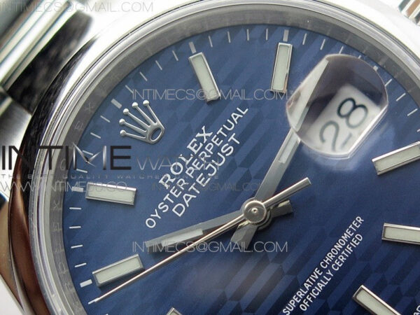 DateJust 36 SS 126200 BP 1:1 Best Edition New Blue Dial on Oyster Bracelet - Image 8