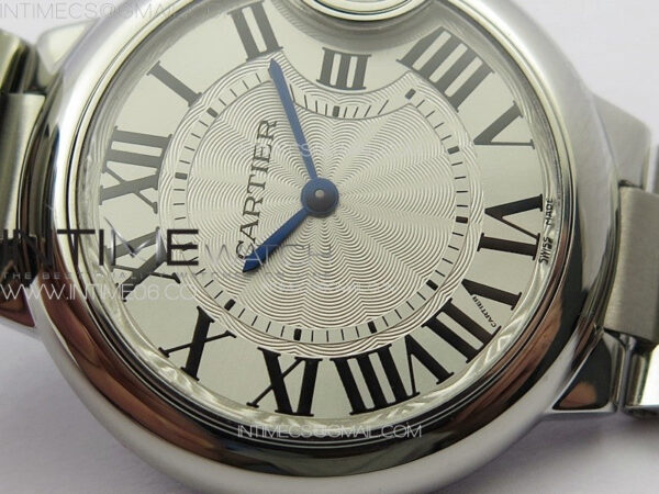 Ballon Bleu 33mm SS V20F 1:1 Best Edition White Textured Dial on SS Bracelet Gen Cal.157 Quartz - Image 9