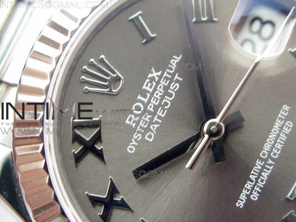Datejust 31mm 278275 SS BP Best Edition Gray Roman Markers Dial(@6 Crystal Makrer) on SS President Bracelet - Image 6