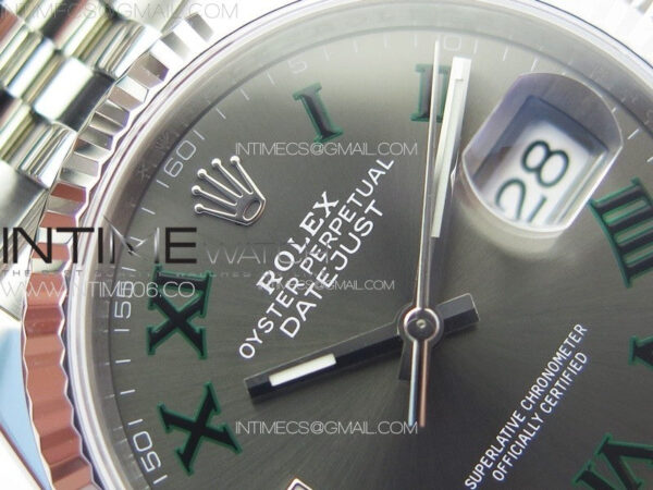 DateJust 36 SS 126234 VSF 1:1 Best Edition 904L Steel Gray Dial Roman Markers on Jubilee Bracelet VS3235 - Image 8
