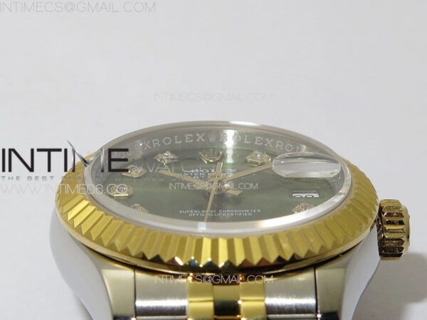 Datejust 28mm 279179 SS/YG APSF Best Edition Green Dial Crystals Markers on SS/YG Jubilee Bracelet NH05 - Image 8