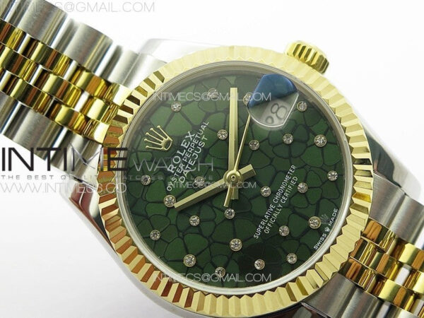 DateJust 31mm 72610 SS/YG APSF Best Edition Blue Flowers Crystals Dial on Jubilee Bracelet A2824 - Image 8