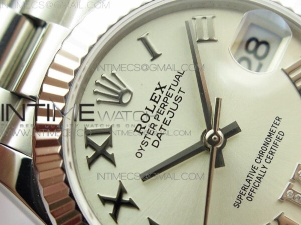 Datejust 31mm 278275 SS BP Best Edition Silver Roman Markers Dial(@6 Crystal Makrer) on SS President Bracelet - Image 8