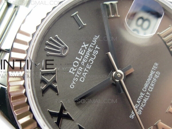 Datejust 31mm 278275 SS BP Best Edition Gray Roman Markers Dial on SS President Bracelet - Image 8