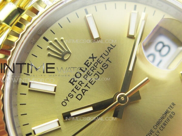 DateJust 36 904L SS/YG 126233 VSF 1:1 Best Edition Gold Stick Dial on Jubilee Bracelet VS3235 - Image 8