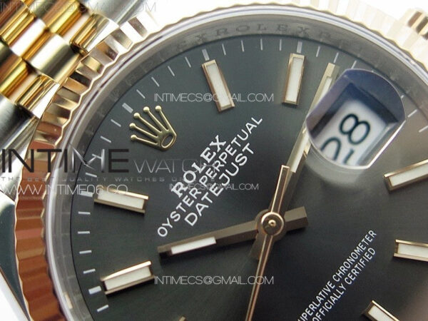 DateJust 36 SS 126231 VSF 1:1 Best Edition 904L Steel Gray Stick Dial on Jubilee Bracelet VS3235 - Image 8