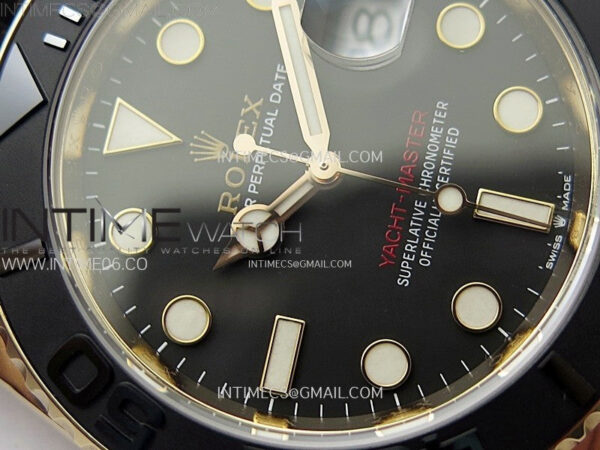 Yacht-Master 126655 Weight RG/Tungsten Gold ARF 1:1 Best Edition Black Ceramic Bezel on Oysterflex Rubber Strap VS3235 - Image 9