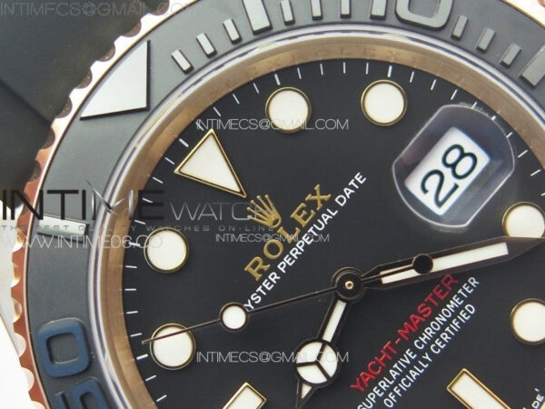 Yacht-Master 126655 RG VSF 1:1 Best Edition Black Ceramic Bezel on Oysterflex Rubber Strap VS3235 - Image 8