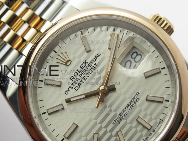 DateJust 36 SS/RG 126201 BP 1:1 Best Edition Silver Dial on Jubilee Bracelet - Image 8