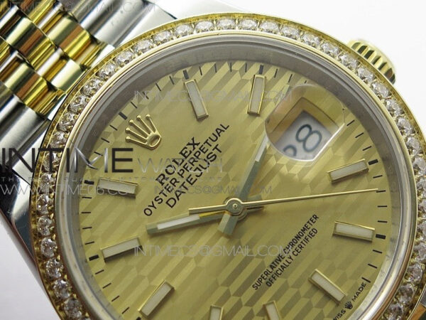 DateJust 36 SS/YG 126283 JDF 1:1 Best Edition New YG Dial on Jubilee Bracelet - Image 8