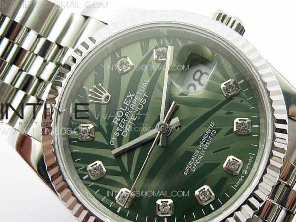 DateJust 36 SS 126233 JDF 1:1 Best Edition New Green Dial on Jubilee SS Bracelet - Image 9